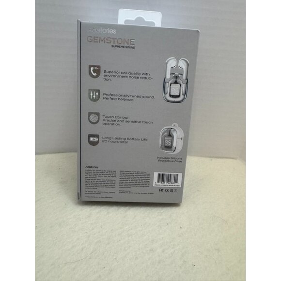Acellories Gemstone Wireless Earbuds With LED Display & Charging Case - Picture 2 of 4